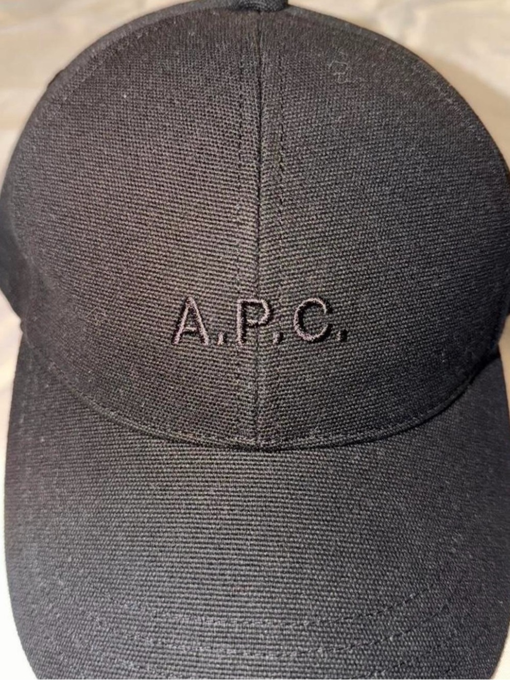 A.P.C. Black Charlie Canvas (Carhartt material) Baseball Cap size 58